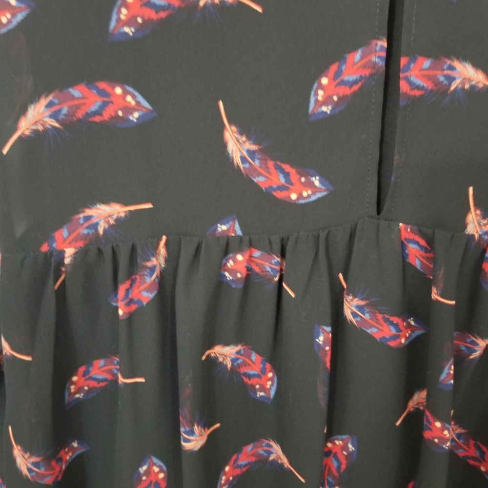 NWT Sam Edelman Feather Ruffle Dress Sz 8 12 - Picture 7 of 8
